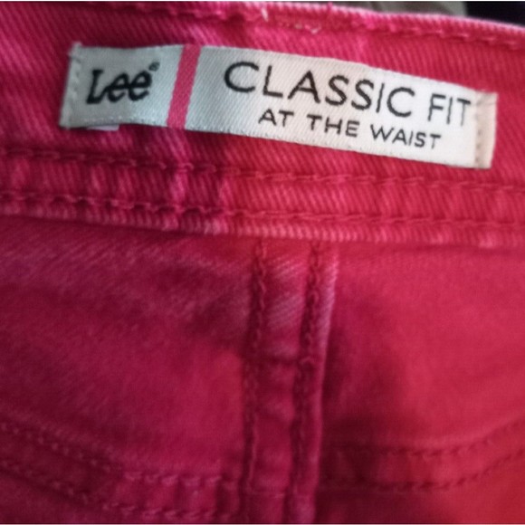 Riders By Lee Crop Capri Jeans Women's Dark Pink Embellished Pockets Sz Petite 4 - Picture 12 of 16